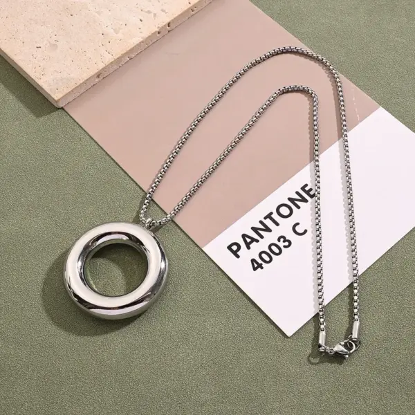 Wholesale Jewelry Casual Sweet Simple Style Round Stainless Steel 18K Gold Plated Polishing Plating Square Pearl Chain Earrings Necklace Jewelry Set