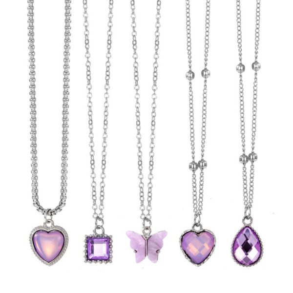 Wholesale Butterfly Heart Diamond Necklace