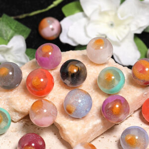 Wholesale 16mm Aurora Xinghe resin round beads loose beads diy beaded pen accessories mobile phone chain keychain beads