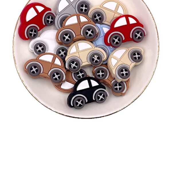 Wholesale Factory direct stock of cute cartoon double-sided epoxy car beads, DIY craft pen beads, popular cross-border wholesale.