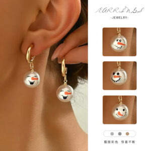 oly-6b56c2c82bcf3082a87f9a9db18bfa98 Wholesale Christmas snowman earrings