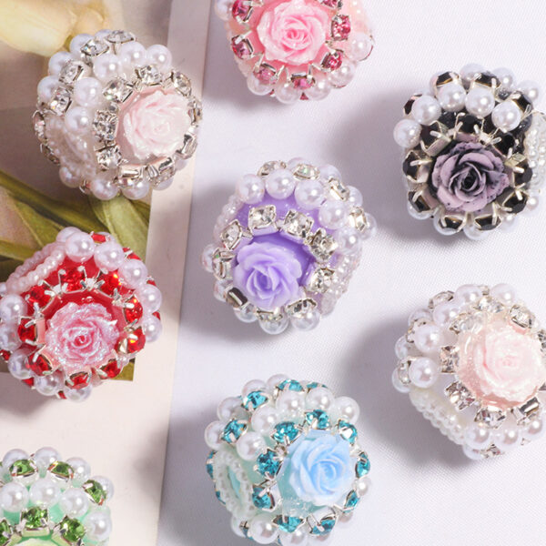 Wholesale DIY Rose Heavy Industry Exotic Rhinestone Balls