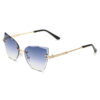 oly-6b5e3689ac38bbca1e8db520dcded024 Wholesale Cross-border in stock new frameless trim sunglasses fashion cat's eye gradient sunglasses Europe and the United States retro Internet red explosions