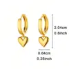 304 Stainless Steel Copper Geometric Heart Shape PVD Coated Real Gold Plated IG Style Sweet Waterproof Non Tarnish Plating Drop Earrings Earrings Ear Studs