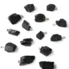 Natural Black Tourmaline Original Stone Pendant Irregular Pendant With Shape Tourmaline Ore Specimen Necklace Manufacturers