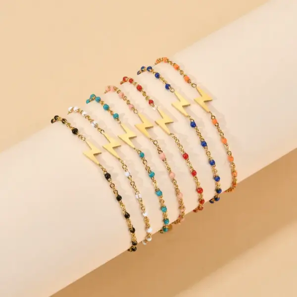 Wholesale Bohemian Lightning Stainless Steel Plating Gold Plated Bracelets