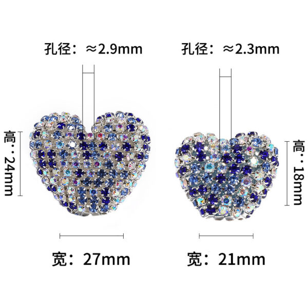 oly-6b7d18e7ef66c1c07cbdc64cecaea364 Wholesale Rhinestone claw chain heart-shaped rhinestone ball straight hole bead