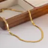 PVD Coated Real Gold Plated Chain 304 Stainless Steel Simple Style Waterproof Non Tarnish Plating Safety Clasp Closure Necklace