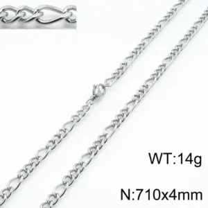 Steel Color 710 * 4mm = Necklace KN197276-Z