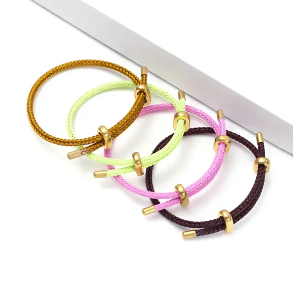 Wholesale Fashion Round Titanium Steel Plating Bracelets 1 Piece