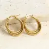 Wholesale 1 Pair Vacation Simple Style Geometric Plating 304 Stainless Steel 18K Gold Plated Earrings