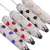 Wholesale New DIY Heart Colorful Full Diamond Beaded Touch Screen Pen Peach Heart Colorful Beaded Ballpoint Pen Jewelry Accessories