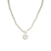 Elegant Heart Shape Imitation Pearl Alloy Beaded Plating Inlay Rhinestones Pearl Women's Pendant Necklace