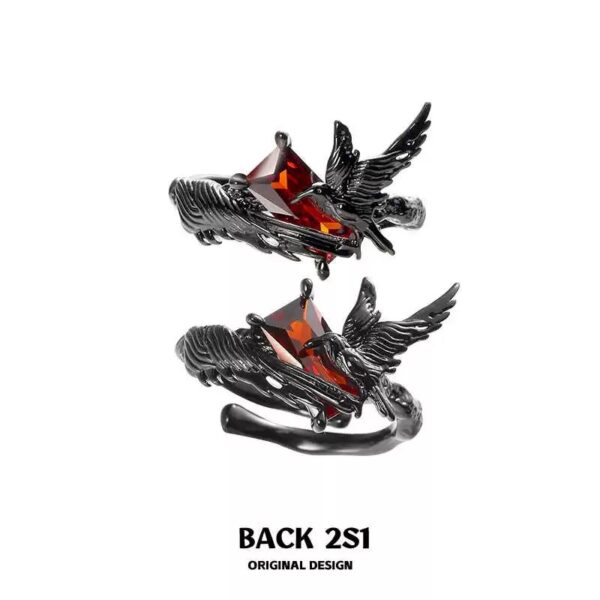 Wholesale Diablo Crow Ring Sweet Cool Wind Advanced Sense Niche Finger Caution Love and Deep Space Qin Che Ring