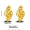 201 Stainless Steel 304 Stainless Steel Geometric Heart Shape Flower Electroplating Stone-Free Imitation Gold Simple Style Classic Style Irregular Hollow Out Multicolor-Golden Yellow Ear Studs
