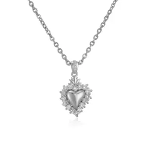 White Gold Color Love Necklace