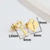 PVD Coated 18K Gold Real Gold Plated Key Lock 304 Stainless Steel Fashion Waterproof Non Tarnish Ear Studs