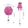 Wholesale Pink Halloween Series Skull Finger Heart Brain Lung Telescopic Rotating Easy Pull Badge Clip Easy Pull Buckle
