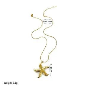 Single Bead Necklace Starfish