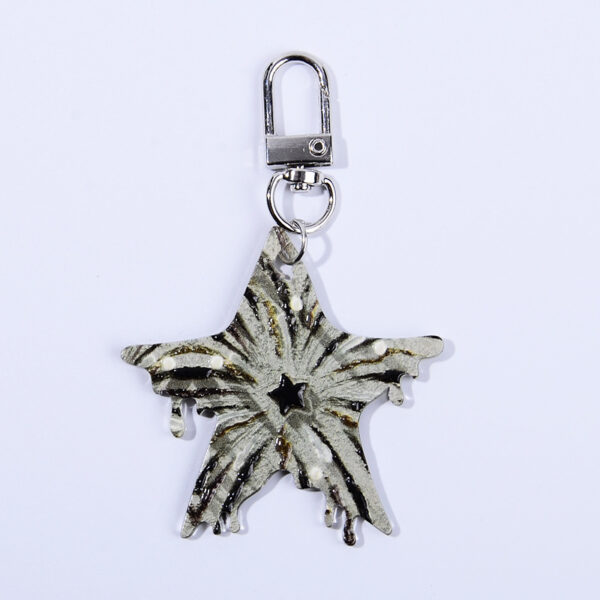 Wholesale 10pcs/pack Fireworks Five-Pointed Star Pendant DIY Keychain
