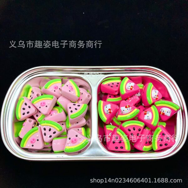 oly-6bb4e49e857d355d4eaa51068287150d Wholesale 10pcs Watermelon Piggy Heavy Oil Hand-Painted Beads