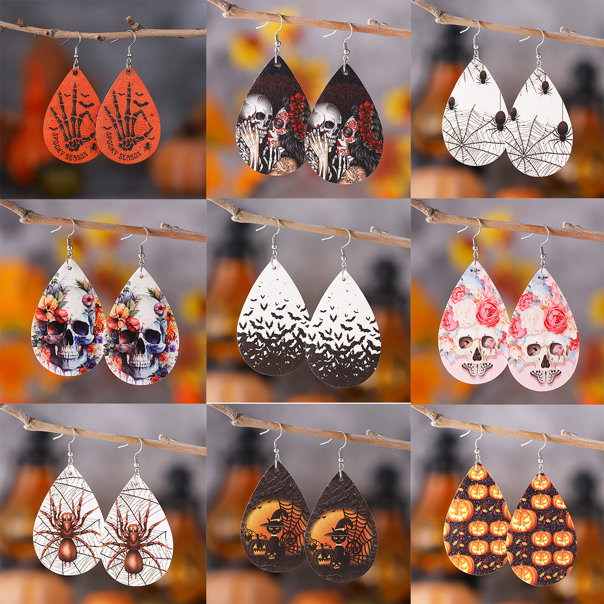 Wholesale Gothic Leather Earrings
