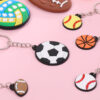 Wholesale Pvc Football Basketball Keychain Pendant Sports Goods Rugby Tennis Event Gifts Wholesale Cartoon Pendant