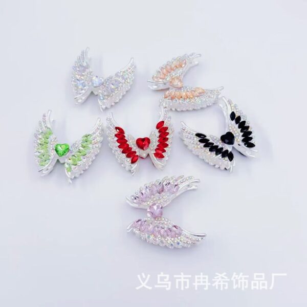 oly-6bb929d2c733231d0a8b163f2f6edc86 Wholesale Cross-Border New Angel Wings Crystal Full Diamond High-End Alloy DIY Wearable Pen Mobile Phone Chain Car Pendant
