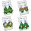 oly-6bbb2e0fb57d8da0b950ba9f6781eaca Wholesale Christmas tree bells bright color holiday party earrings