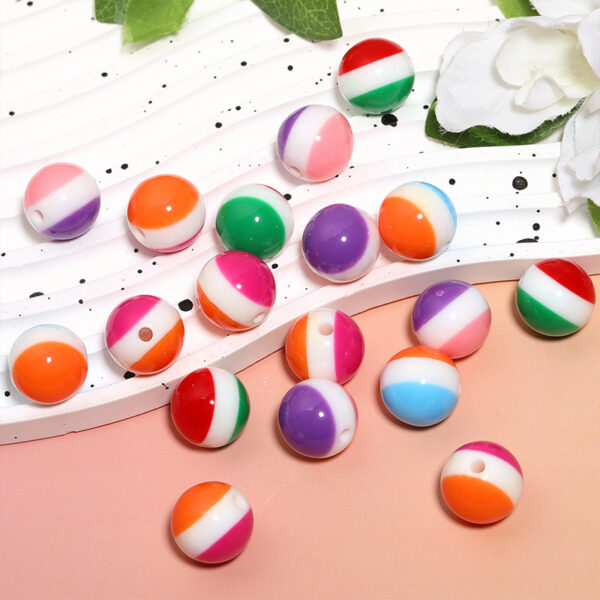oly-6bbe6b243f2feedbb07184e60a1357aa Wholesale Creative 16mm color-blocked straight-hole round dopamine beads DIY handmade mobile phone chain keychain
