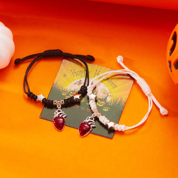 Wholesale Gothic Halloween Three-dimensional Blood-Dripping Heart Necklace Earring Set