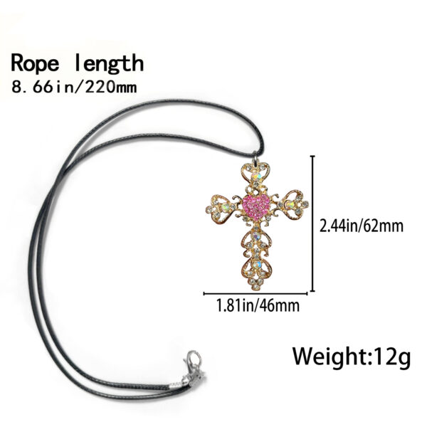 oly-6bc6869934604c8b7110e2975a9bcec6 Wholesale Diamond-embedded love Cross Car Rearview Mirror decorative pendant alloy cross exquisite