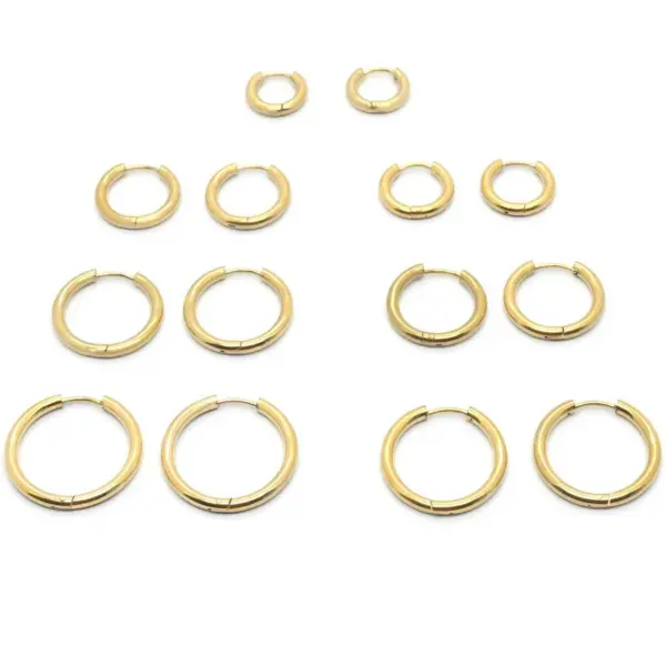 Wholesale New Stylish Stainless Steel Wire Earrings Round Ear Cuff Fashionable Minimalist Design Affordable Price Unisex Casual Style