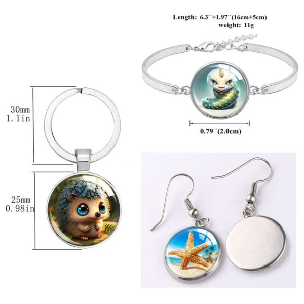 Wholesale Cartoon Stitch Star Baby Time Gem Glass Patch Pendant Accessories Refrigerator Mobile Phone Airbag Bracket
