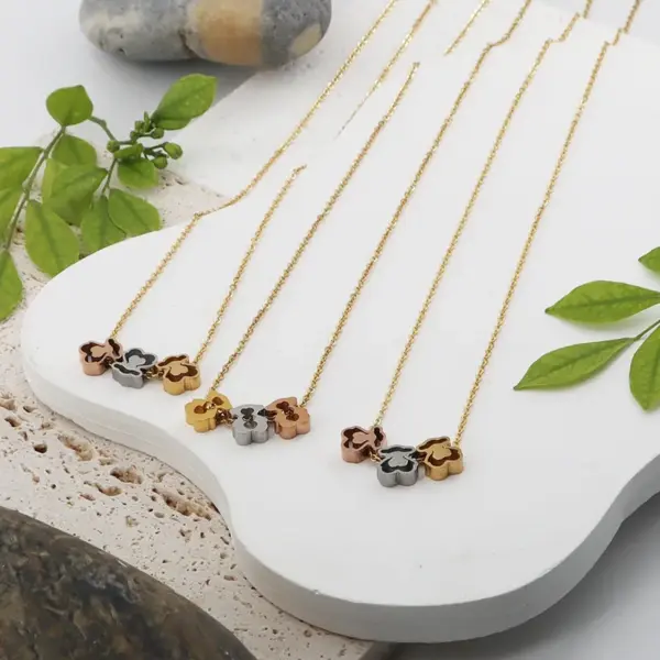 Wholesale Jewelry Casual Sweet Classic Style Dog 304 Stainless Steel Gold Plated Stainless Steel Jewelry Sets