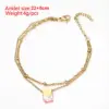 Wholesale PVD Coated 18K Gold Real Gold Plated Heart Shape Stainless Steel Simple Style Waterproof Non Tarnish 304 Stainless Steel Bracelets