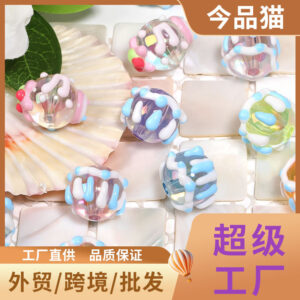 Wholesale Transparent hand-painted acrylic round beads