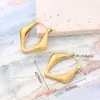 Wholesale 1 Pair/Package IG Style Casual Simple Style Geometric Simple Solid Color Irregular Polishing Plating 304 Stainless Steel 18K Gold Plated Earrings