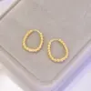304 Stainless Steel Geometric Water Droplets Heart Shape PVD Coated 18K Real Gold Plated 18K Gold Simple Style Waterproof Non Tarnish Gold Hoop Earrings