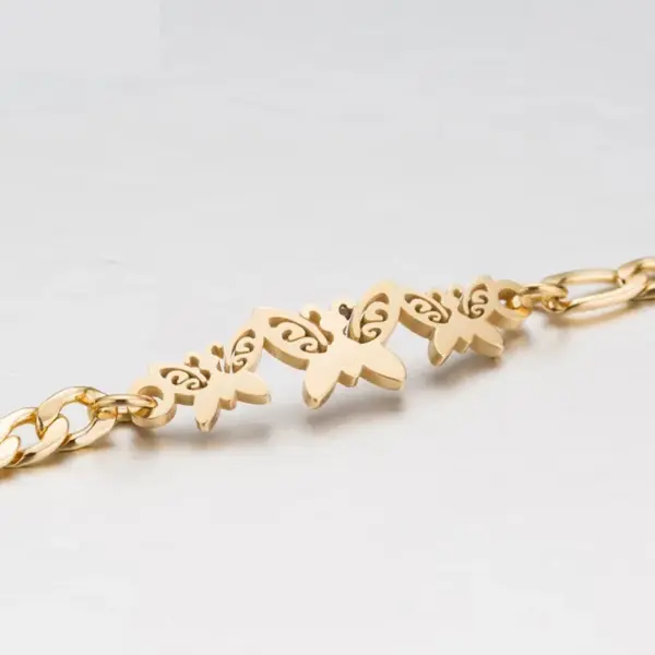 Wholesale Sweet Butterfly Titanium Steel Plating Bracelets