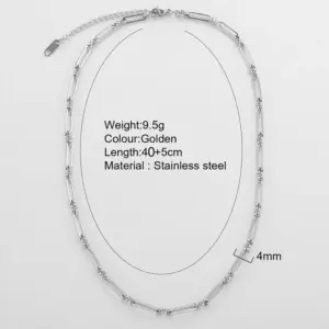Steel Color - Paper Clip Chain 25308S3