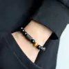 Simple Style Contion Natural Stone Beaded Carving Bracelets
