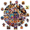 Wholesale Cross-Border Popular 50 Halloween Ghost Face Pumpkin Black Cat Cartoon Graffiti Stickers Mobile Phone Water Cup DIY Decorative Stickers