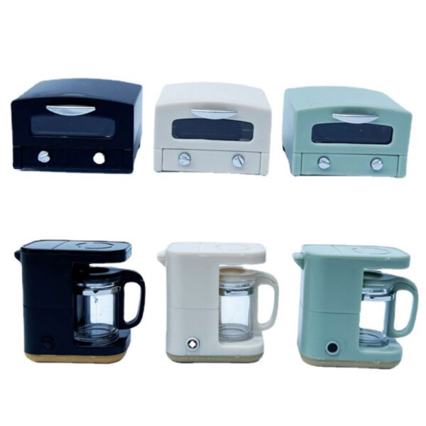 Wholesale 1:12 Dollhouse Miniature Model Three-Color Oven Coffee Maker