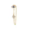 Wholesale Fashion Geometric Brass Gem Earrings Ear Studs