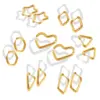 PVD Coated Real Gold Plated 18K Gold Heart 304 Stainless Steel Waterproof Non Tarnish Earrings