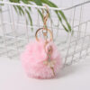 oly-6c196d5cf73d1af69636862f3ac6860d Wholesale Cute rhinestone angel ballet girl fur ball keychain pendant imitation rex rabbit fur ball bag ornaments