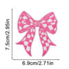Wholesale Plaid Bow Embroidered Patch
