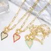 Wholesale Fashion Heart Copper 18k Gold Plated Necklace In Bulk