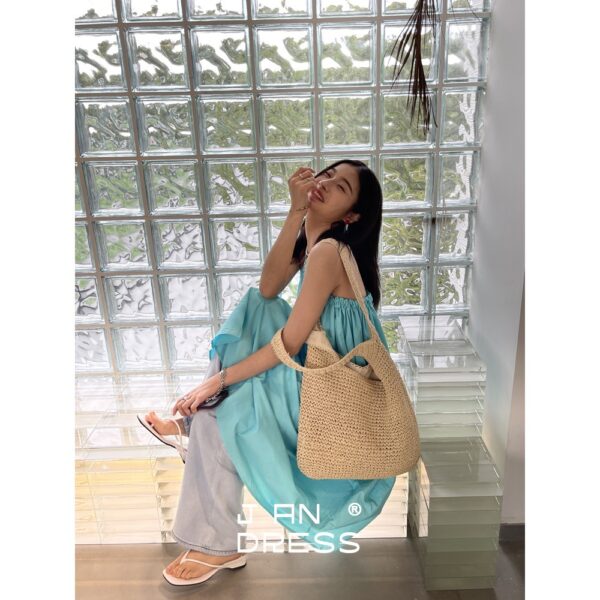 oly-6c290c6efdf574443c0a80c4600b140a Wholesale Summer Vacation Style Raia Straw Bag Large Capacity Versatile Casual Travel Beach Bag Single Shoulder Woven Bag Women's Light Luxury